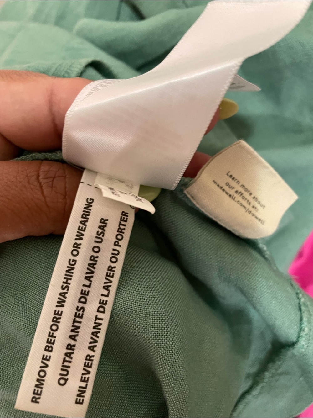 Madewell Linen Square-Neck Midi Dress in Sage - Picture 12 of 12